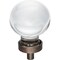 Jeffrey Alexander 1-3/8" Diameter Brushed Oil Rubbed Bronze Sphere Glass Harlow Cabinet Knob G130L-DBAC - alternate 1